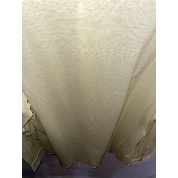 Reserve Dress Shirt Men’s Size Large Yellow Button Up Long Sleeve Cotton Linen - Picture 12 of 12